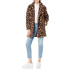 Daily Ritual Women's Teddy Bear Fleece Oversized-Fit Lapel Jacket size M